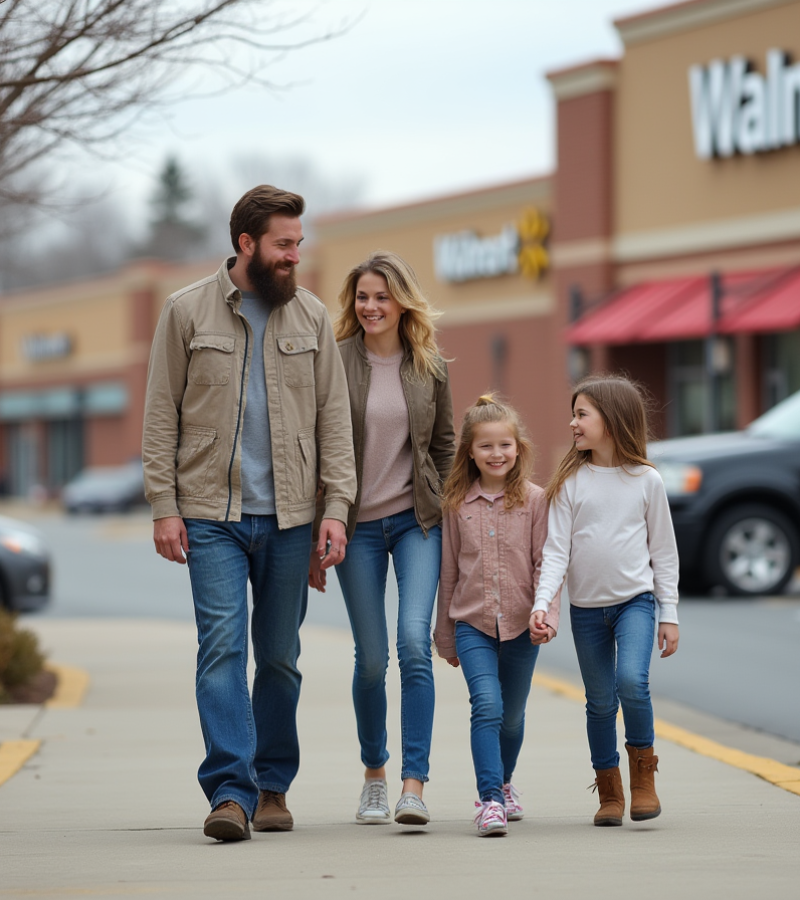 a_smiling_family_walking_near_a_recognizable_spot_like_walmart_mcdonalds_or_downtown_hanover_k1kk11oq839thxbdl3bq_0